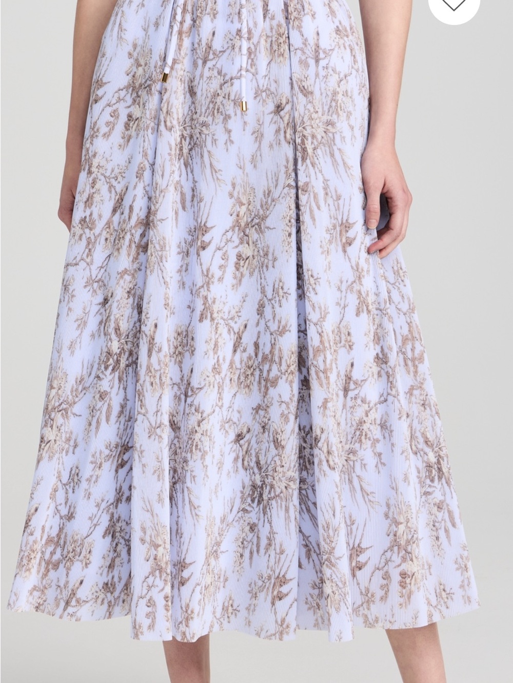NWOT Zimmermann Pleated Midi Skirt “Blue Mockingbird” Skirt - Picture 4 of 10